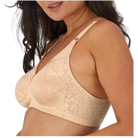 Bali Double Support Lace Wireless Bra Soft Taupe 40D - Picture 1 of 6